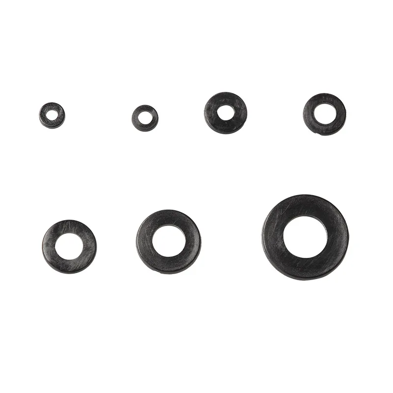 500Pcs M2‑M6 Black & White Nylon Flat Washers Assortment Kit, Insulating Plastic Gaskets Box Set
