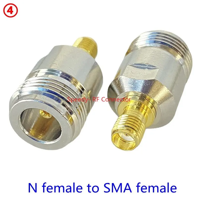 1Pcs N To SMA&RPSMA Male Plug Female Jack Connector RPSMA To N Type Male Female N To PRSMA Coax Fast Delivery Brass High Quality