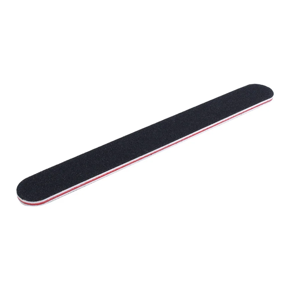 20pcs 100/180 Grit Double Sided Nail Files Double Sided Buffing Polishing Function Gel Manicure File Black Pedicure Tool File