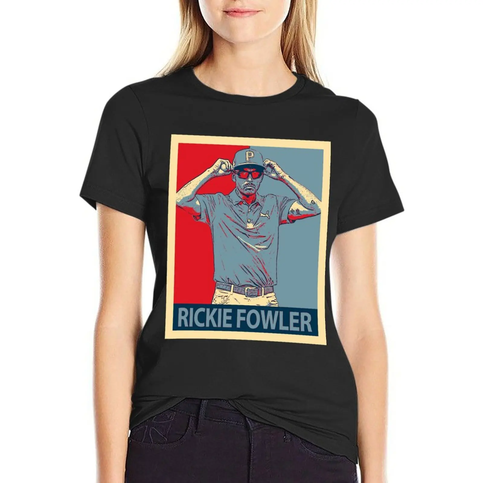 Rickie Fowler T-Shirt hippie clothes summer top oversized workout shirts for Women