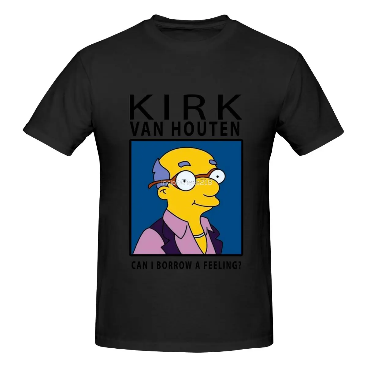 Забавная Мужская футболка Kirk Van Houten-Могу ли я опросить ощущение, топы с принтом, свободные и облегающие Женские футболки