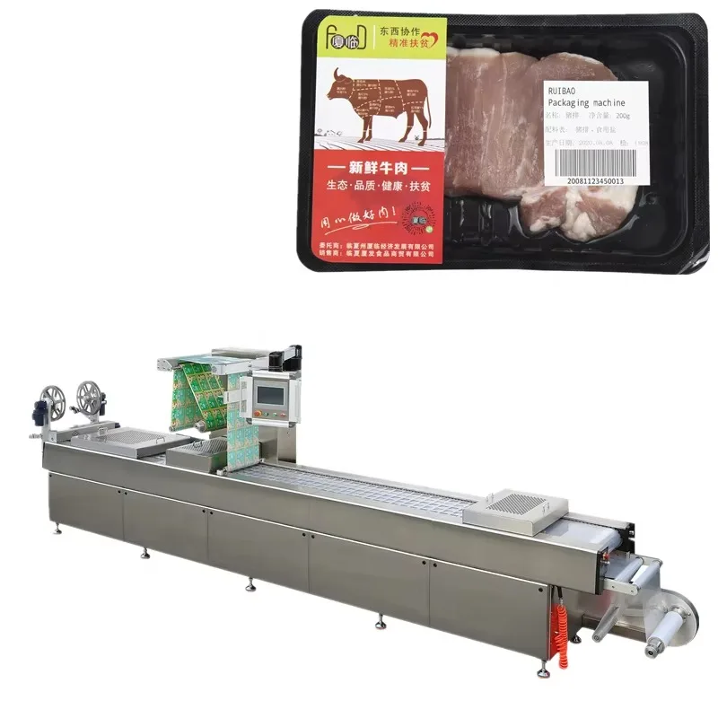 Automatic Beef Packing Machine, Maquinas Para Empacar Carnes Y Quesos, Food Meat and Poultry Thermoforming Packaging Customized