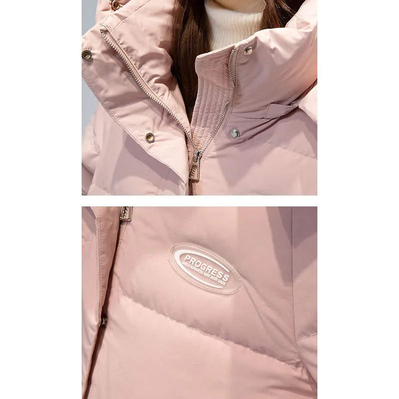 2025 Inverno New Chic Parka Giù Giacca imbottita in cotone Capispalla corto da donna Coreano Allentato Spessore Caldo Cappotto imbottito in cotone con cappuccio