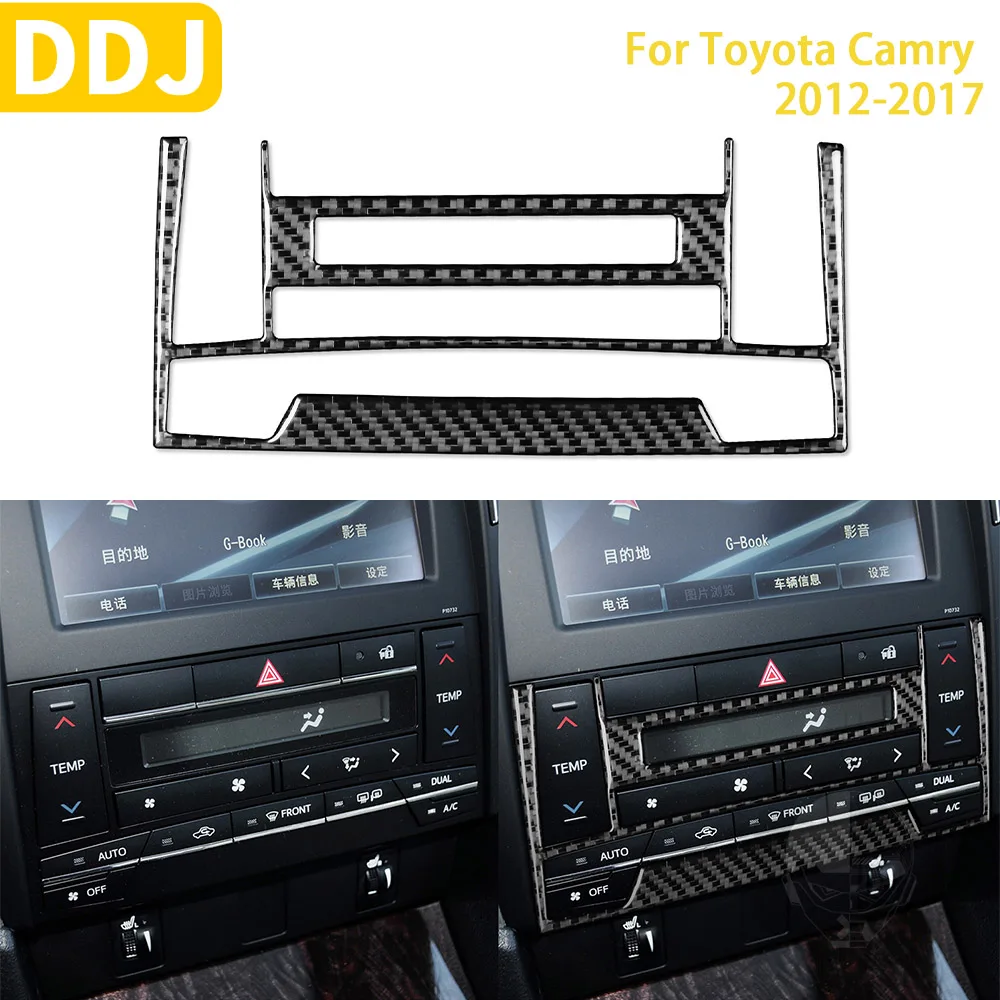 

For Toyota Camry 2012-2017 Asian Edition Car Accessories Carbon Fiber Interior Central Control Panel Trim Stickers Decoration