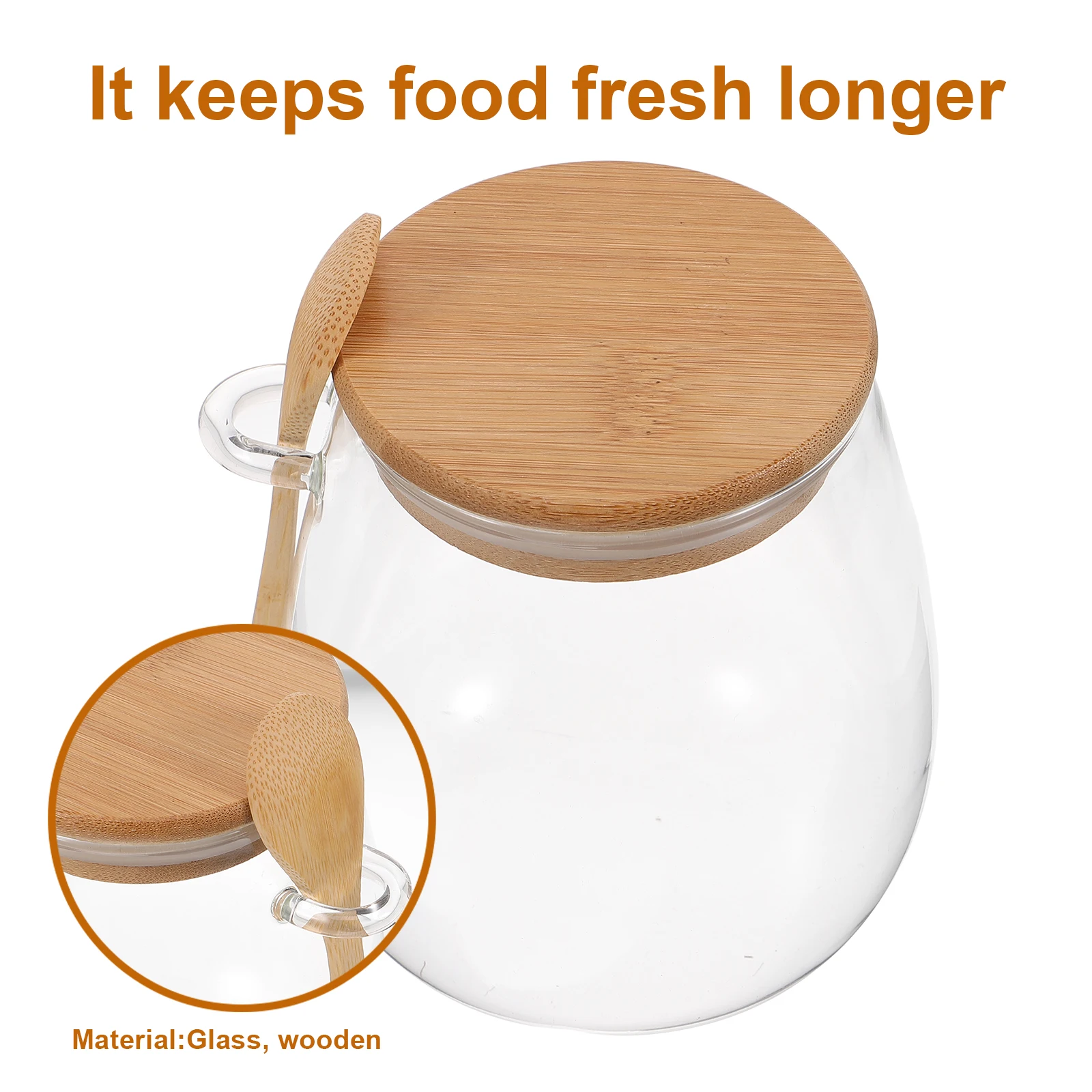 

Glass Tea Jar Sealed Container with Lid Kitchen Storage Canister Freshness Multi Function Wide Mouth Easy Cleaning Transparent