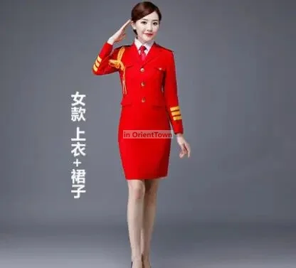 University honor guard Student Chorus Performance abbigliamento militare Flag raisers Clothes National Flag Class uniforme femminile