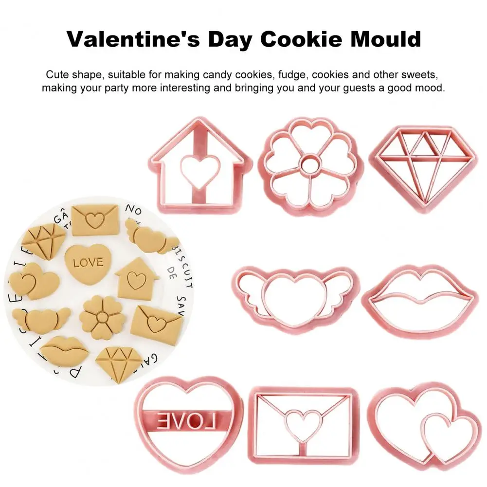 

Мягкая форма для конфет, набор форм для печенья с героями мультфильмов для украшения торта «сделай сам», 8 шт., конверт в форме сердца, формочки для печенья, пластиковые формочки