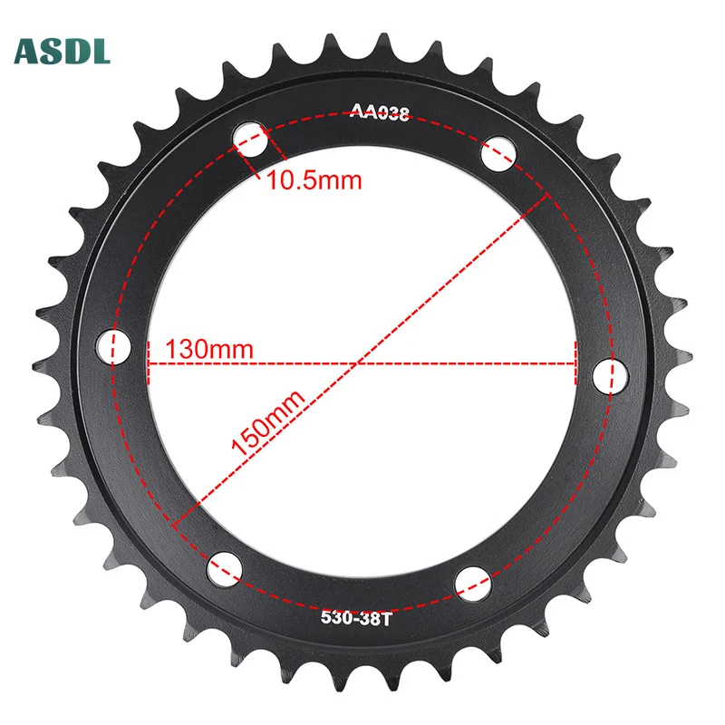 530 Chain Conversion Motorcycle Gear Wheel Front Rear Sprocket 38T 16T For Yamaha YZF750 SP 1993 1994 1995 1996 1997