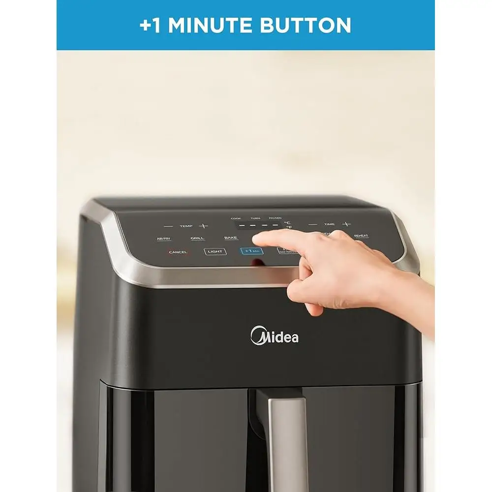 Frytkownica powietrzna 55 kwart Przezroczyste okno Technologia Heatexpress Rapid Air 9 zaprogramowanych menu Timer Łatwe w czyszczeniu urządzenie kuchenne