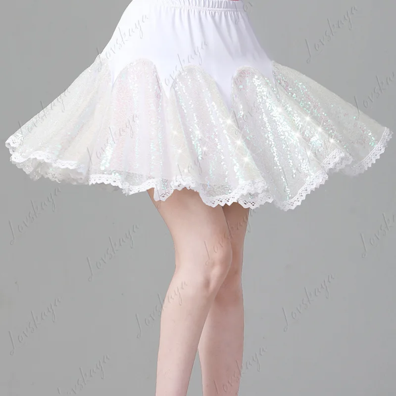 Trajes de dança quadrada, saias de dança latina, vestidos de dança bordados com lantejoulas brilhantes Gitab