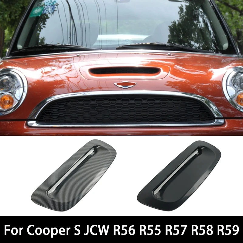 For Mini Cooper S JCW R56 R55 R57 R58 R59 Black Front Engine Hood Bonnet Vent Scoop Air Outlet Cover Trim Exterior Accessories