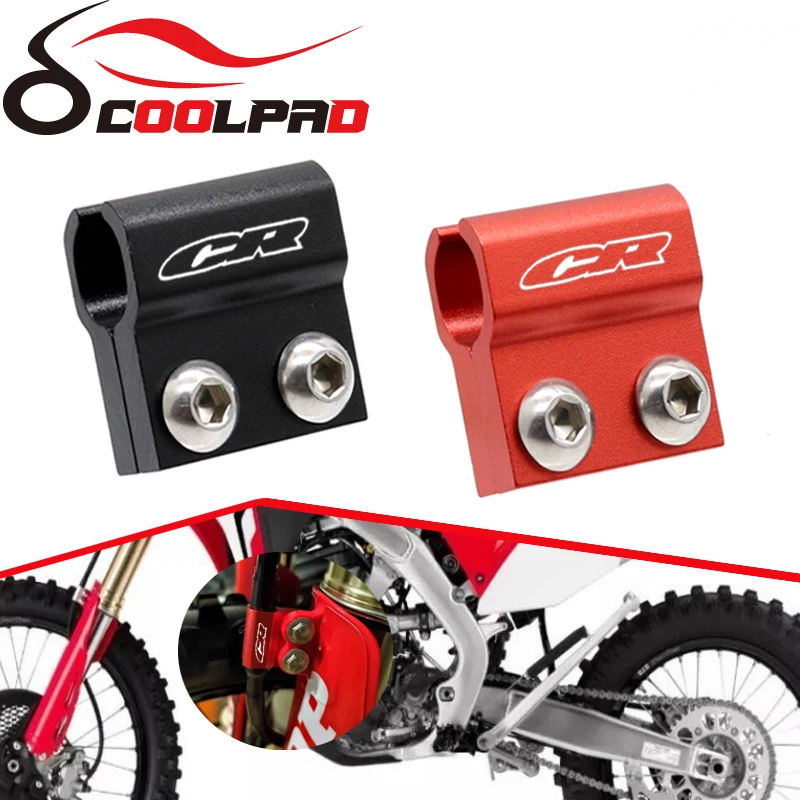 Manguera de freno delantero CR, soporte de abrazadera, Guía para HONDA CR80R, CR85R, CR125R, CR250R, CR500R, líneas de sujeción CNC para motocicleta