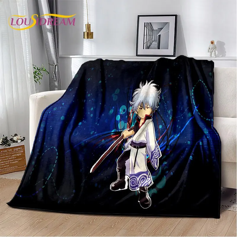 

Anime Gintoki Kagura Gintama Soft Plush Blanket,Flannel Blanket Throw Blanket for Living Room Bedroom Bed Sofa Picnic Cover Kids