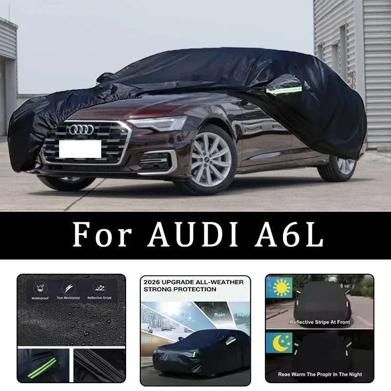 

Чехлы для автомобилей AUDI A6L: всепогодные, водонепроницаемые, пылезащитные, защита от солнца, дождя и снега, из плотной ткани Оксфорд, полный комплект автомобильных аксессуаров