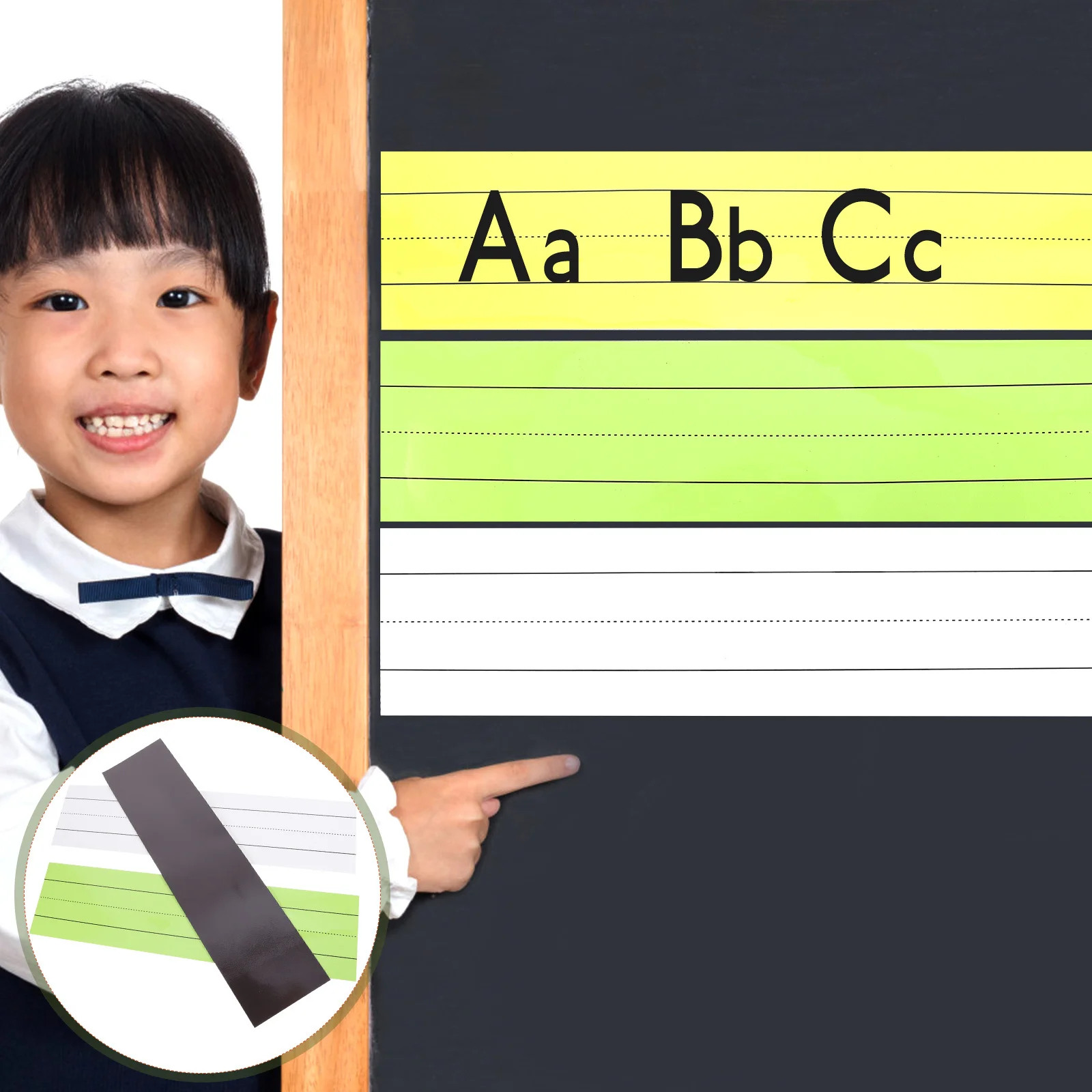 

3Pcs Magnetic Sentence Strips Dry Erase Lined Strip Multipurpose Magnetic Labels for Whiteboard Memo Notepads