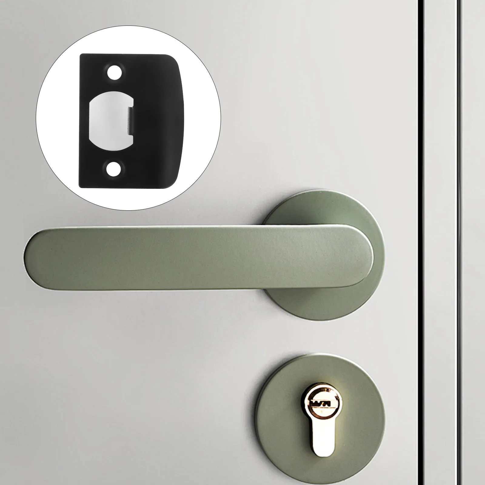 

1Set Metal Door Strike Plates Interior Latch Replacement Lock Cover Gate Reinforcement Deadbolt Security Fixing Repair Plate