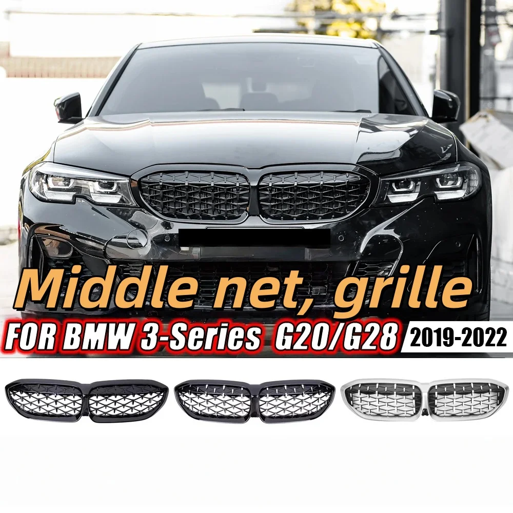 

Diamonds Style Front Bumper Kidney Grill for BMW 3-Series G20 G21 2019-2022 318i 320i 320d 330i 340i 340d M Sport Grille Upgrade