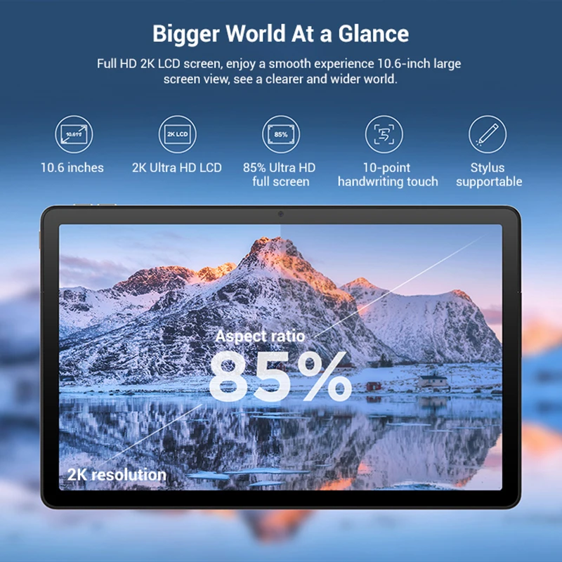 Originale Lenovo K10 Pro 10.6 pollici 4G WIFI Tablet PC 6GB 128GB Android 12 Qualcomm 6225 Octa Core Supporto Identificazione del volto