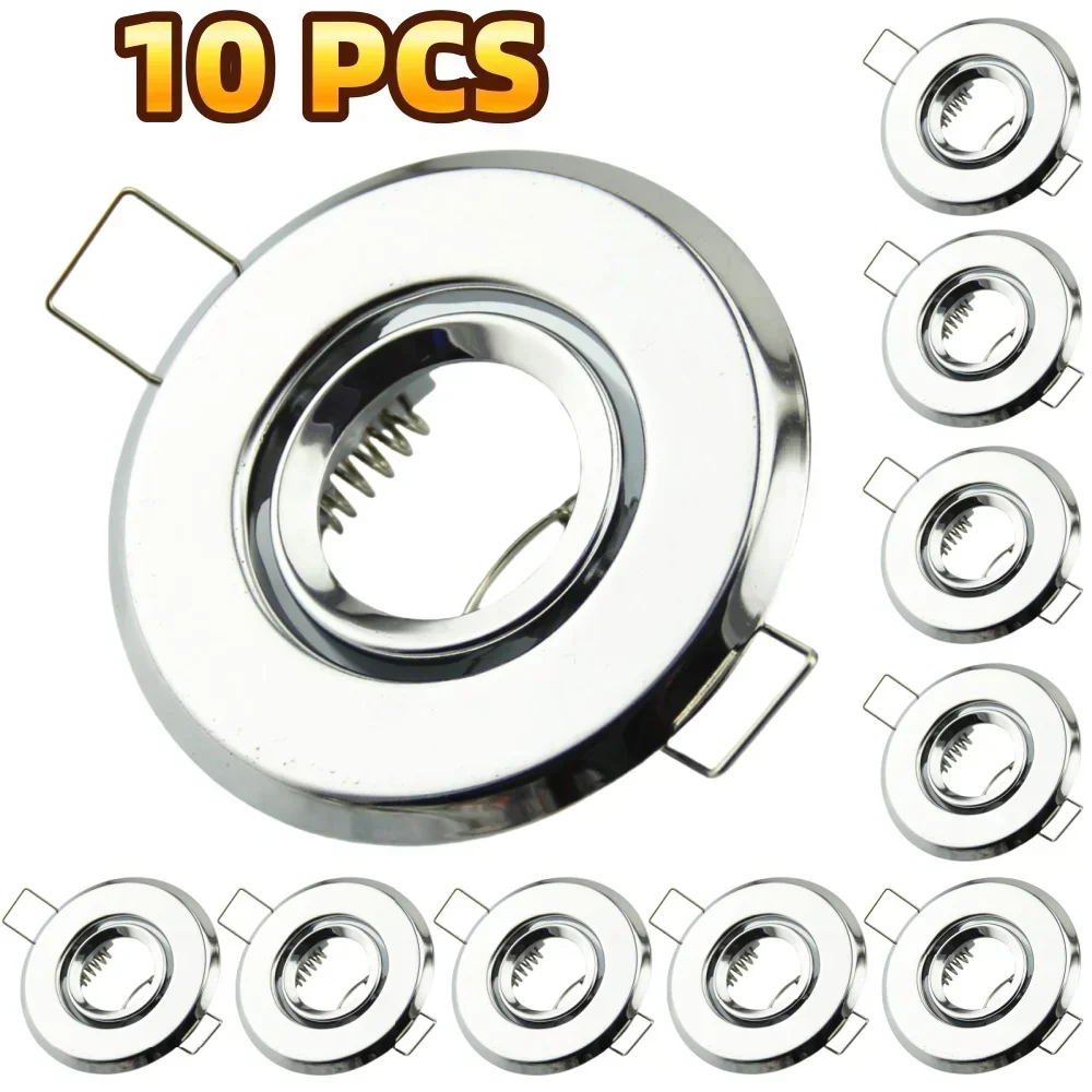 JOYINLED 2/10PCS Adjustable MR11 Recessed Spotlight Frame Ceiling Downlight Trim Lamp Holder Mounting Fixture 45mm Cutout