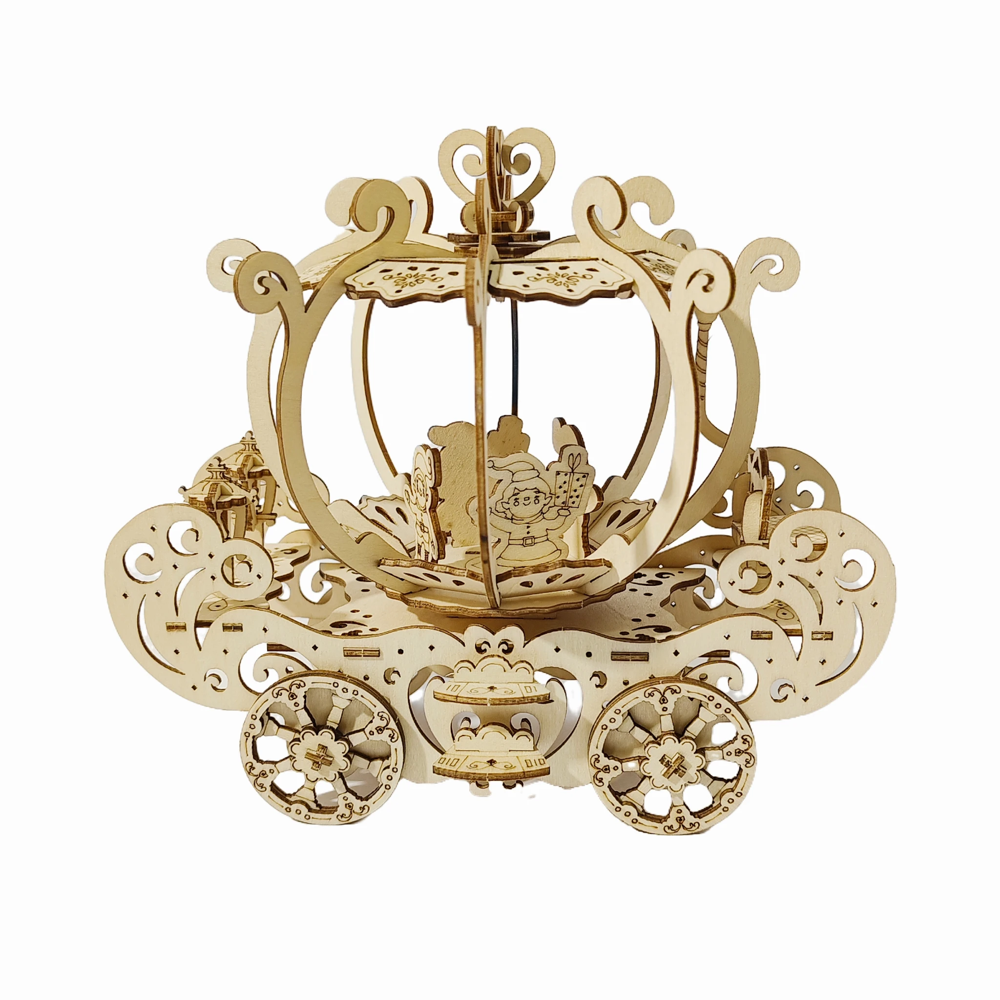 DIY 나무 호박차 퍼즐 조립 완벽한 할로윈, 새해, 생일 선물