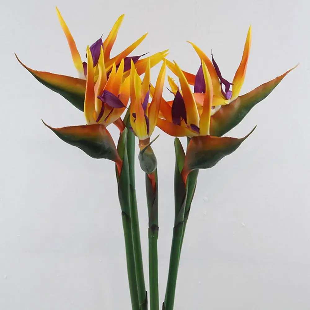 Artificial Flower Bird Of Paradise Fake Plant Silk Strelitzia Reginae Home Garden Wedding Decor Photo Props