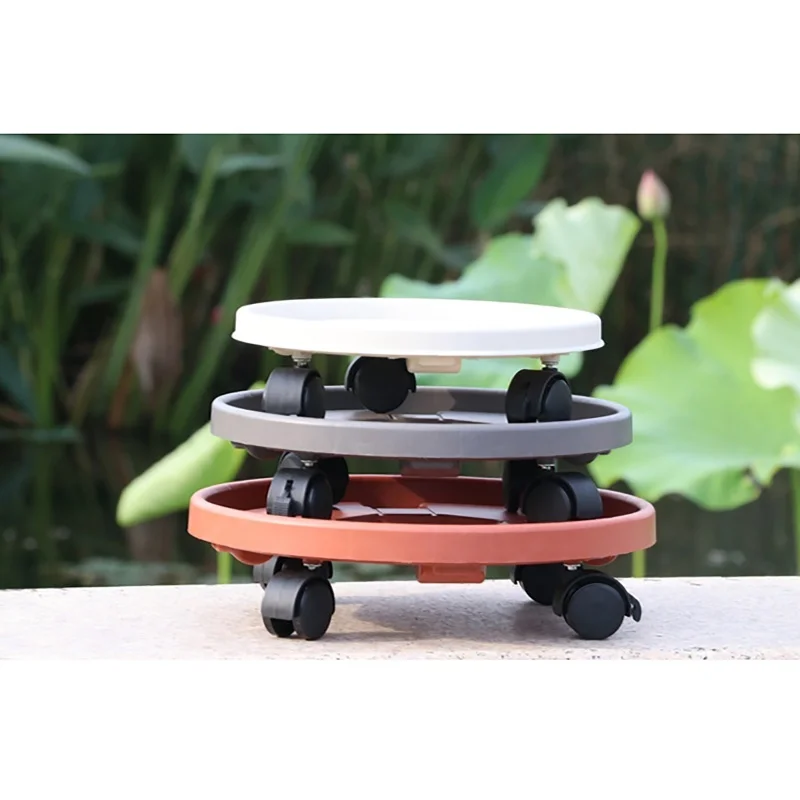 Verdicktes bewegliches Tablett mit Rolle, rundes Chassis, Topf, wasserbeweglicher Topflappen, Universalrad