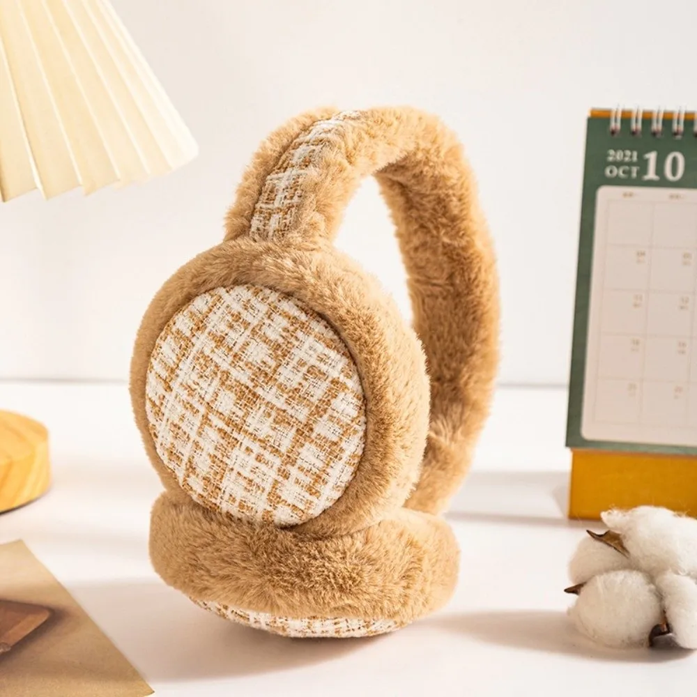 

Comfortable Solid Color Winter Warm Earmuffs Soft Foldable Ear Cover Ear Warmers Windproof Winter Thicken Earflap Men