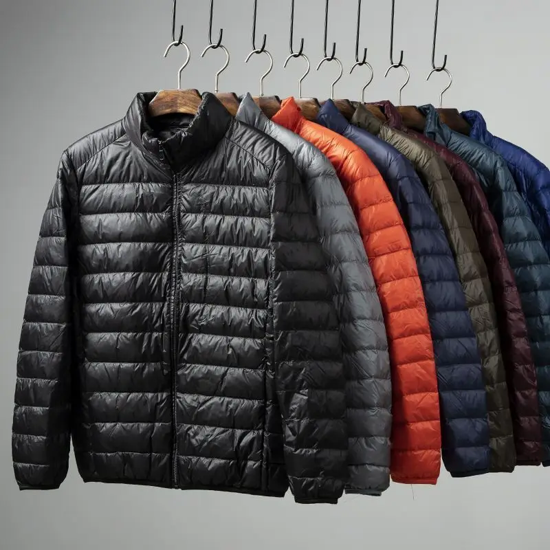 Piumino leggero da uomo in cotone Jaet Autunno Inverno Colletto alla coreana Or Sle Capispalla portatile casual caldo