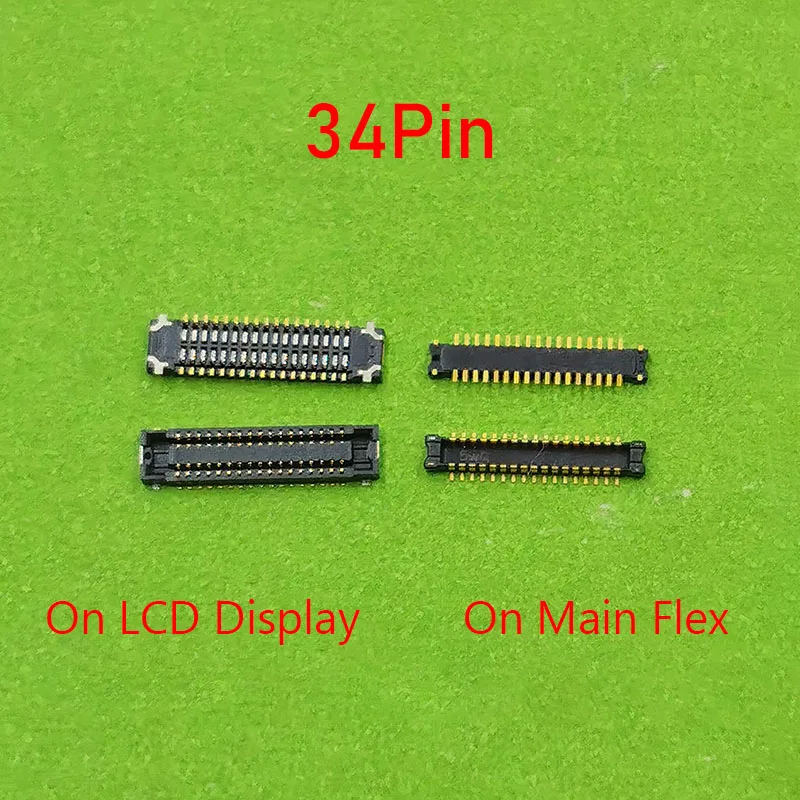 Display LCD Conector FPC na placa-mãe, Tela Flex Port, 34Pin, Ajuste para Samsung Galaxy A30s, A307, A307F, G YN, A21S, A217F, 2pcs