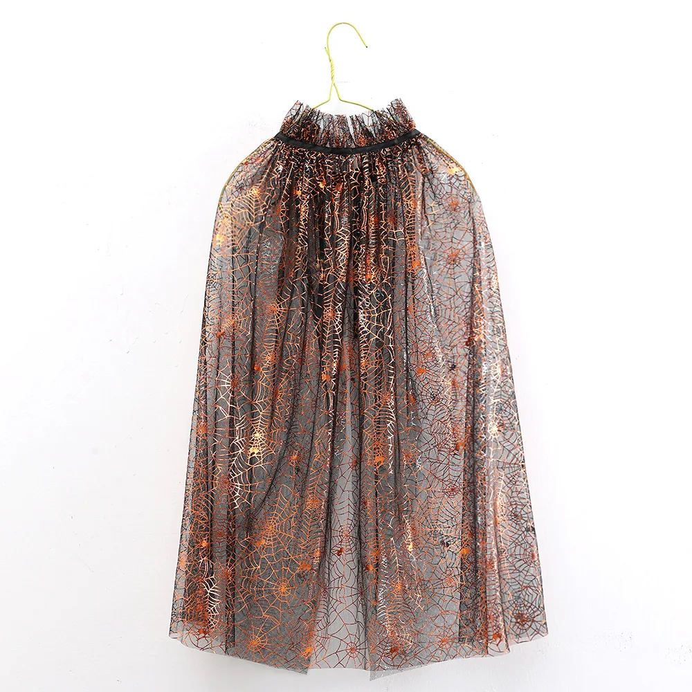 عباءة على شكل شبكة عنكبوت لحفلات الهالوين التنكرية للرجال والنساء والأطفال البالغين