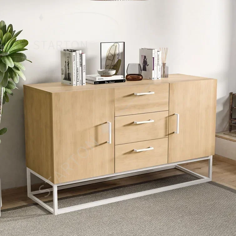 Z High Quality & Durable Kitchen Sideboard Anti-collision and Waterproof Design Drawer Server Buffet Cabinet
