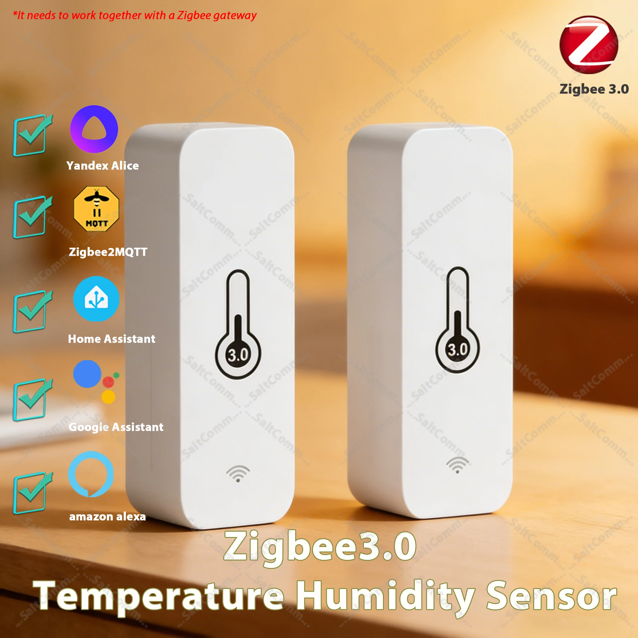 

Умный датчик температуры и влажности Zigbee 3.0, совместимый с Home Assistant, Z2MQTT, Яндекс ZHA, комнатный термометр-гигрометр