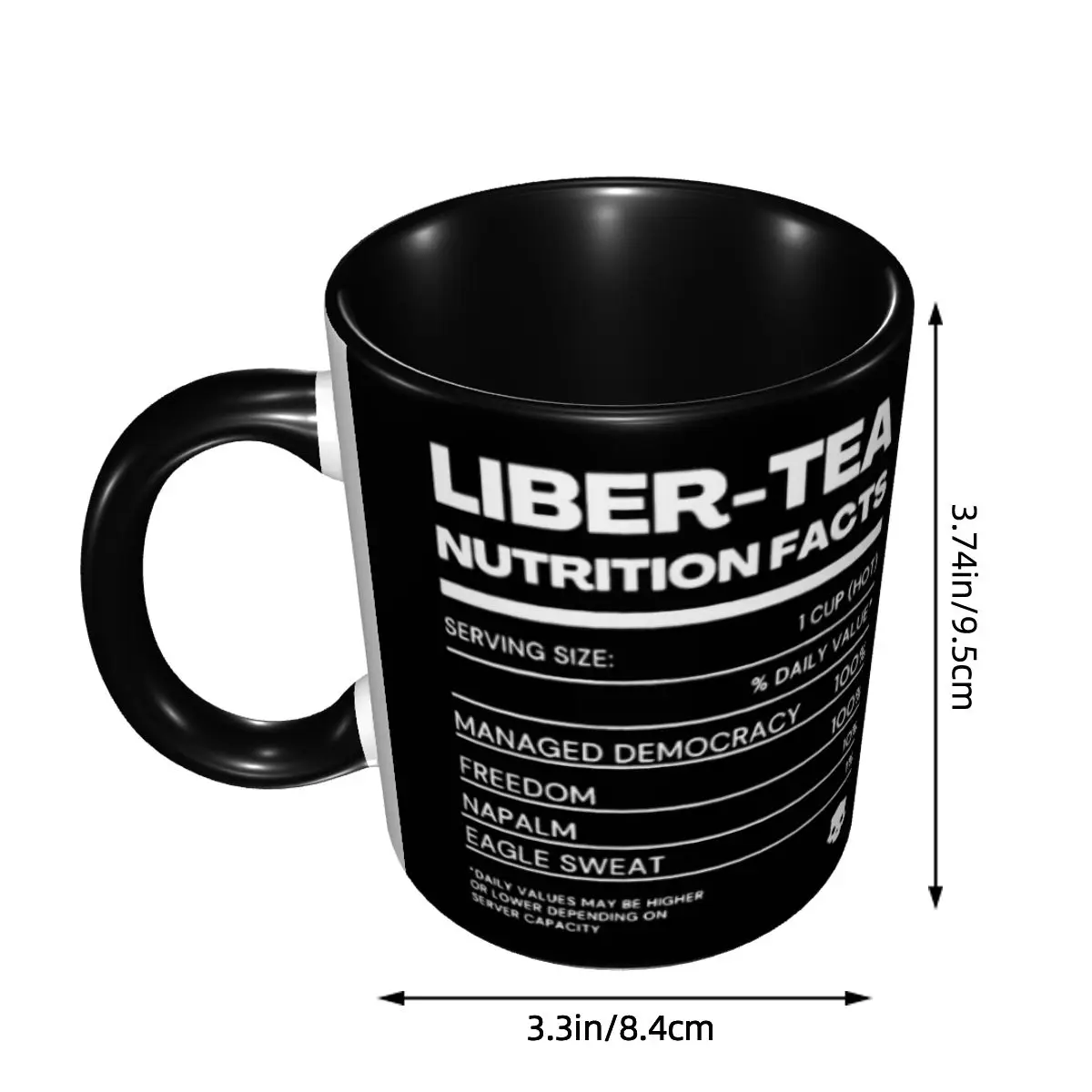 Liber-Tea Helldivers 2 Mugs Morning Cup Of Liber-Tea Merch Helldivers Taste Democracy Black Mug