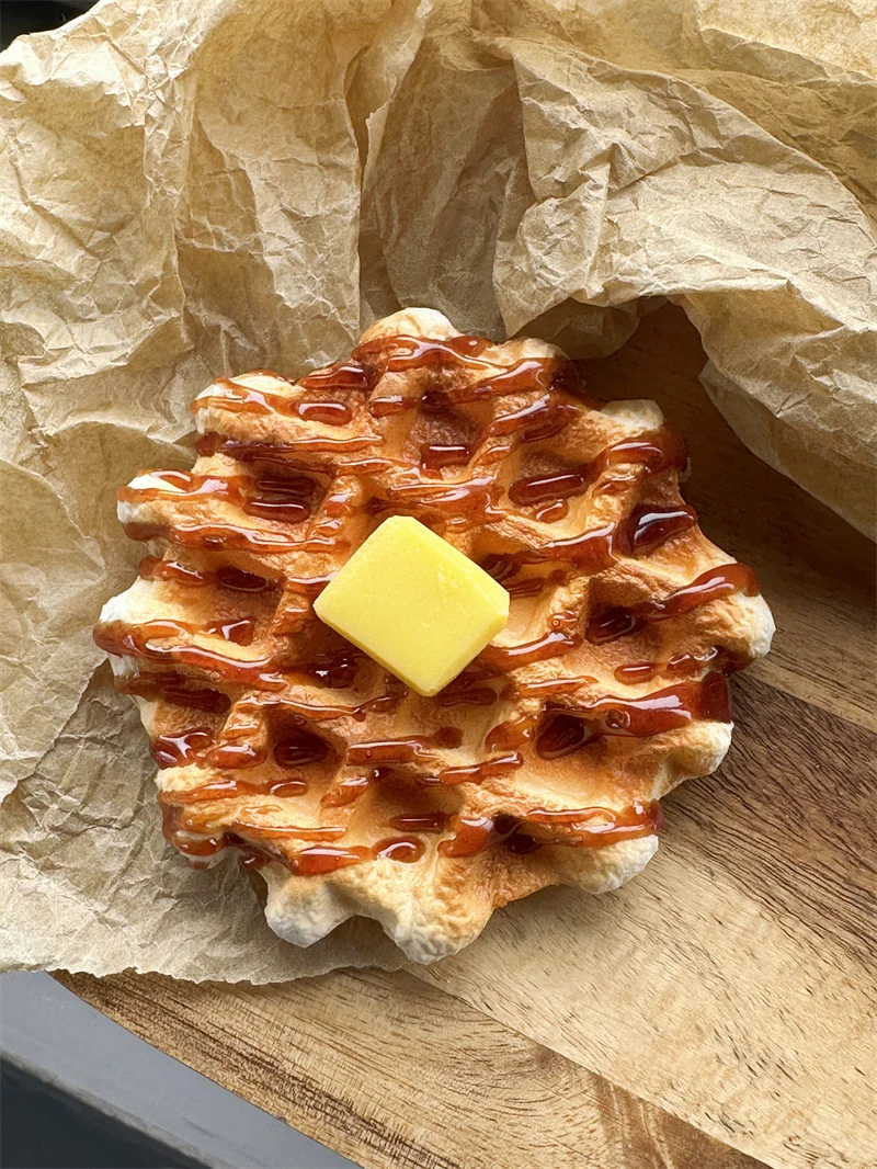 

Recipe Butter Caramel Belgian Round Waffles Dessert Treat Sauce Cool Slightly Brunch Gatherings Platters Fake Food Model Props