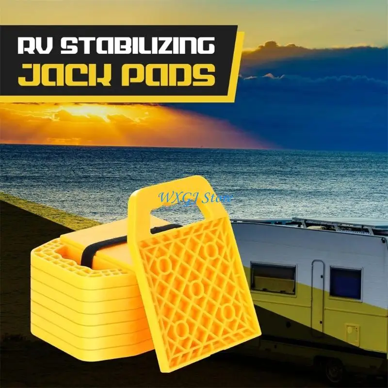 

37JE 4PCs Strong Journeyer Stabilizing Hurdles for Recreational vehicle Leveling Against Sink Support with Comfortable Handle