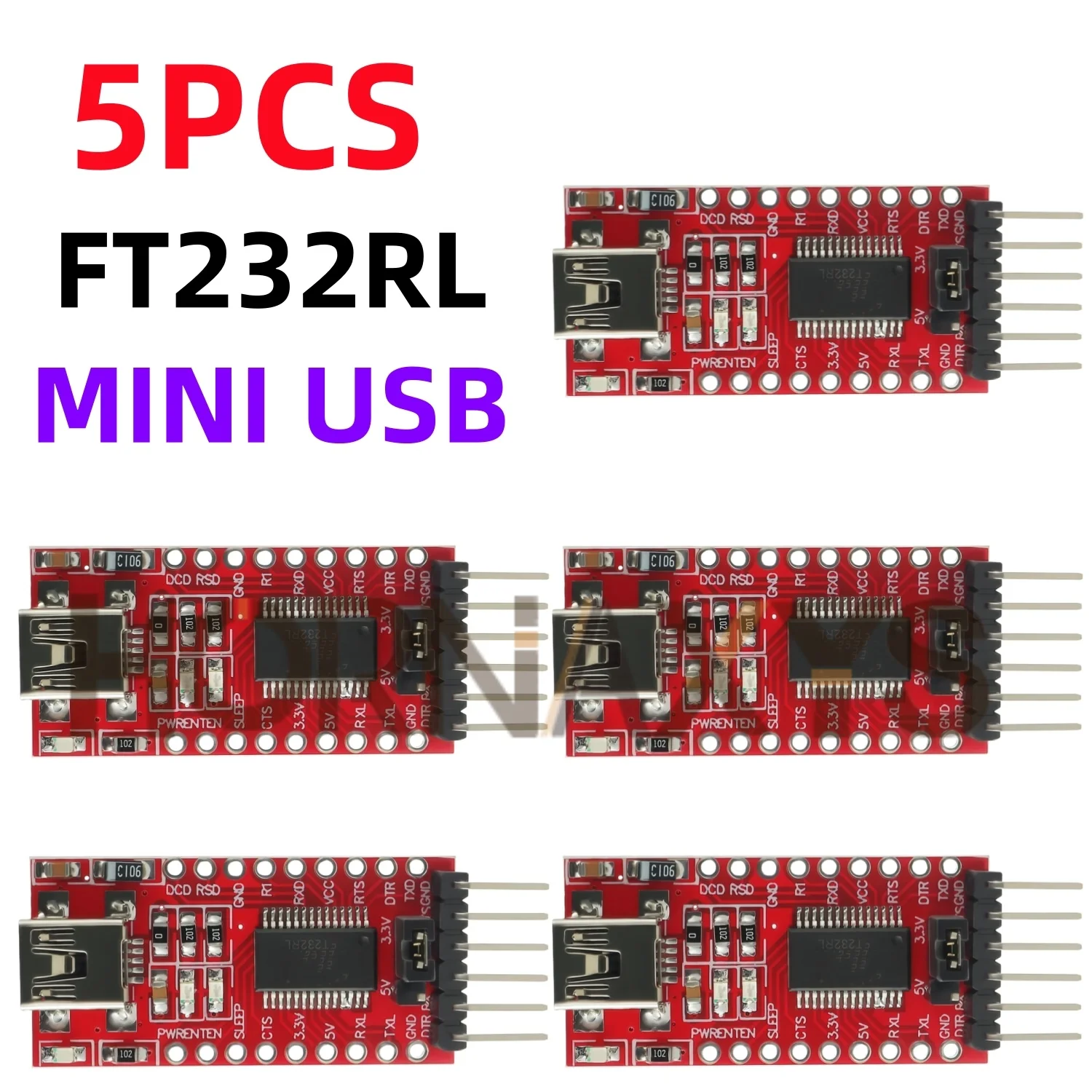 1-10 SZT./FT232RL FTDI USB 3.3V 5.5V do TTL Adapter Szeregowy Moduł dla Arduino FT232 Pro Mini Port USB DO TTL 232 Mini / USB Typu-C — zdjęcie produktu 6