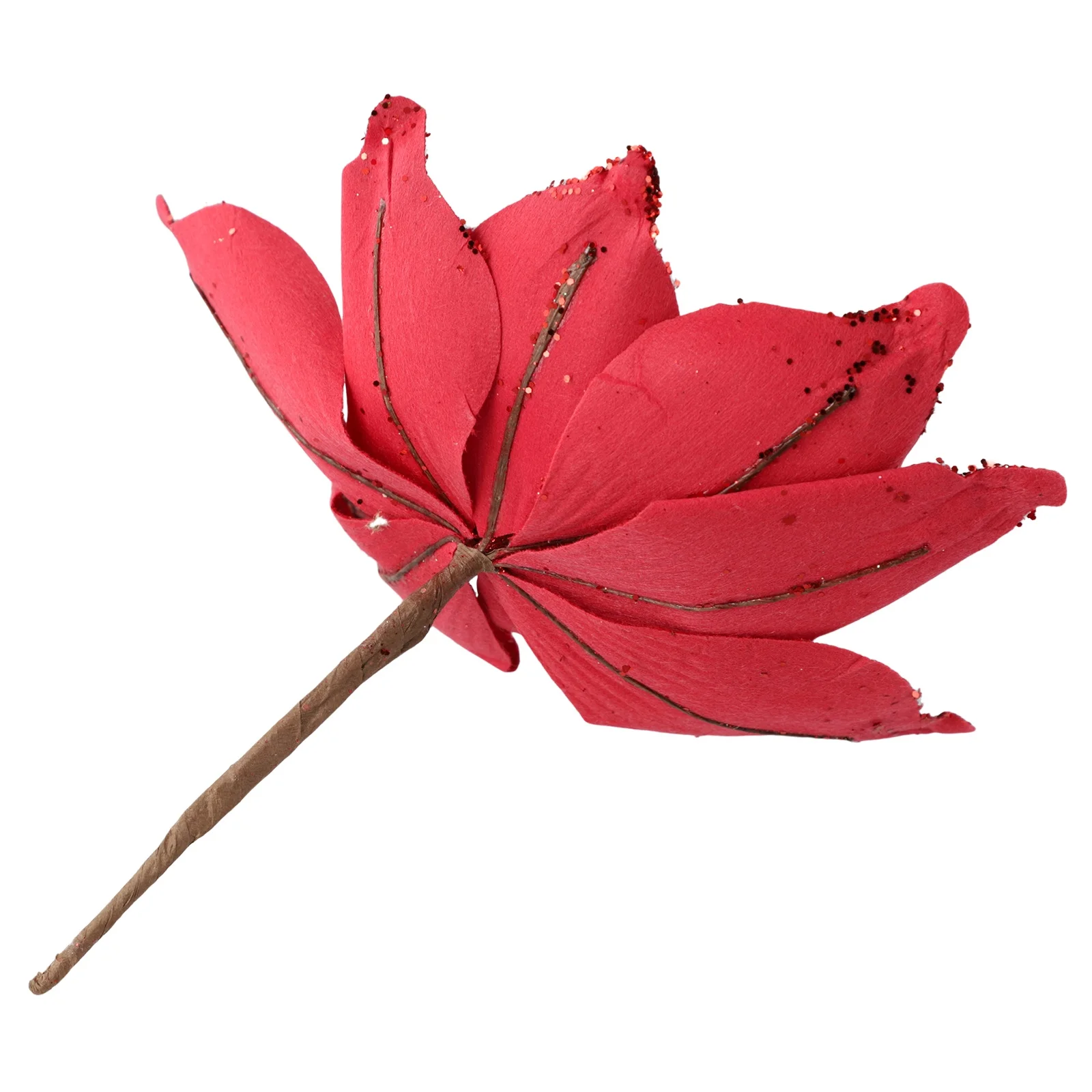 20cm Navidad Poinsettia brillo flor colgante decoración de Navidad árbol de Navidad para decoración del hogar Año nuevo Navidad piezas colgantes