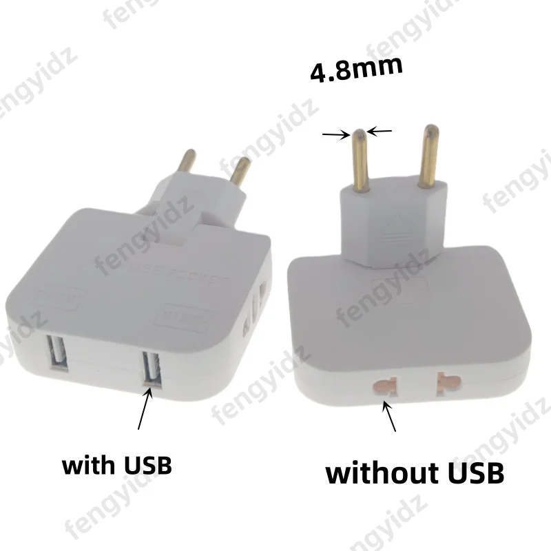 3 in 1 EU Power Socket Plug Adapter Foldable US To EU Travel Aadapters Power Converter KR Plug Electrical Socket AC Outlet