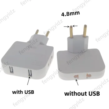 3 in 1 EU Power Socket Plug Adapter Foldable US To EU Travel Aadapters Power Converter KR…