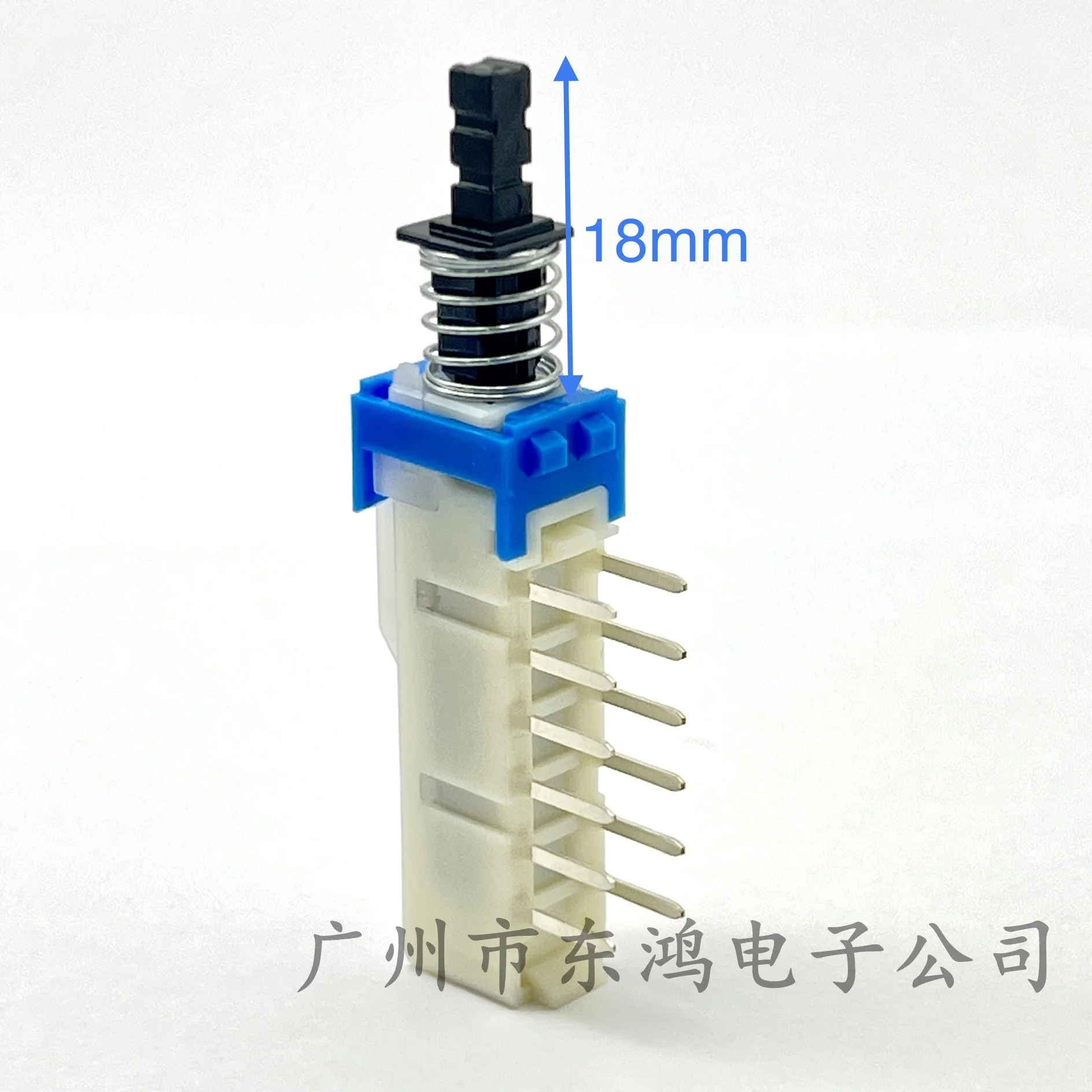 1 pcs Japan ALPS SPUN series key switch double row 12 feet piano key with lock switch self-locking length 52MM black