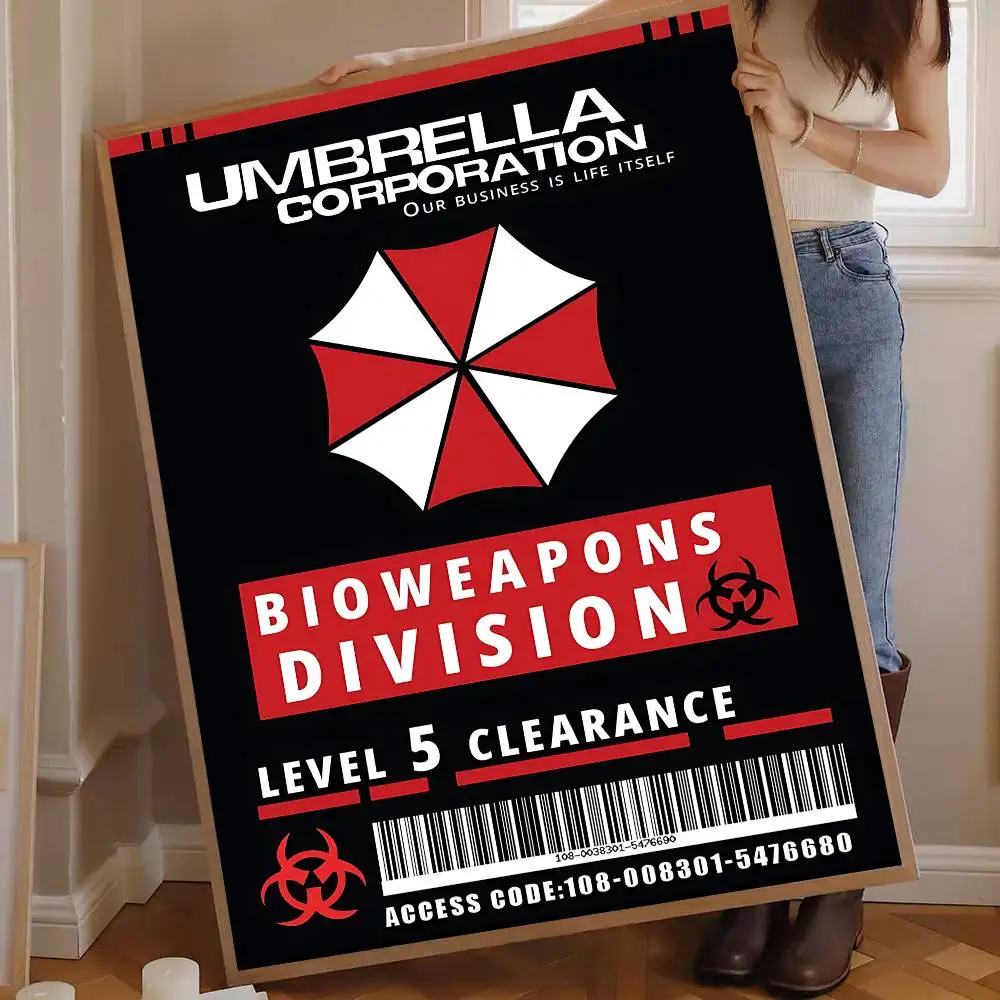 Game R-Resident Evil Self-adhesive Art Poster Whitepaper Prints Posters Artwork Home Decor