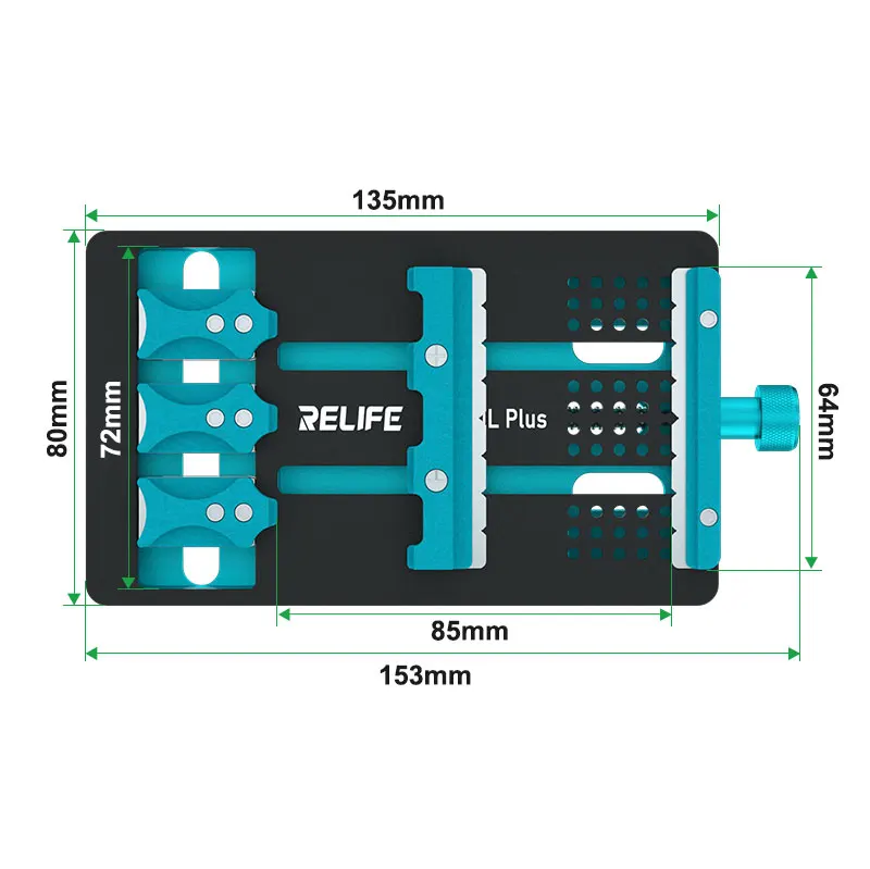 RELIFE RL-601L PLUS Universal Doppel-slot Motherboard Leuchte Telefon IC Chip BGA PCB Motherboard Jig Board Halter Reparatur werkzeuge – Detail 8