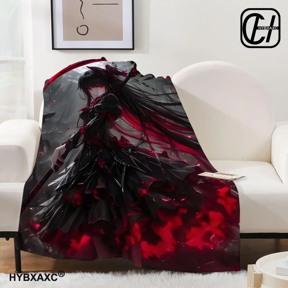 

Fantasy magic world gothic cool cute characters aesthetic anime girl Throw Blanket Aesthetic Art Flannel Blanket Portable Home