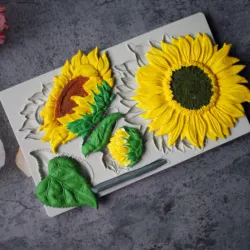 Sunflowers Wedding Decoration Silicone Mold Fondant Cake Tool Gumpaste Sugarcraft Chocolate Forms Bakeware Tools