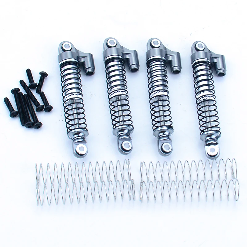 

4pcs Metal Extended Shock Absorber for 1/18 RC Crawler Car Traxxas TRX4-M Defender D90 D110 Bronco Upgrade Parts