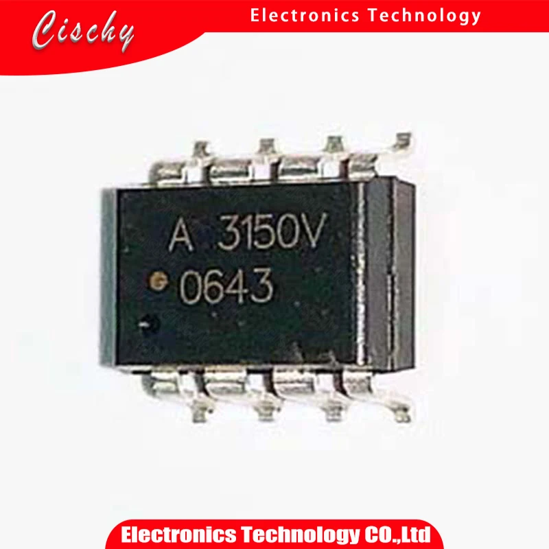 10PCS HCPL3150 SOP-8 HCPL-3150 SOP A3150V A3150 3150V SOP-8 Optocoupler