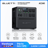 [EU Plug] BLUETTI AC240 Portable Power Station 2400W 1536Wh Solar Generator Emergency Power Camping Home RV Use Battery Backup