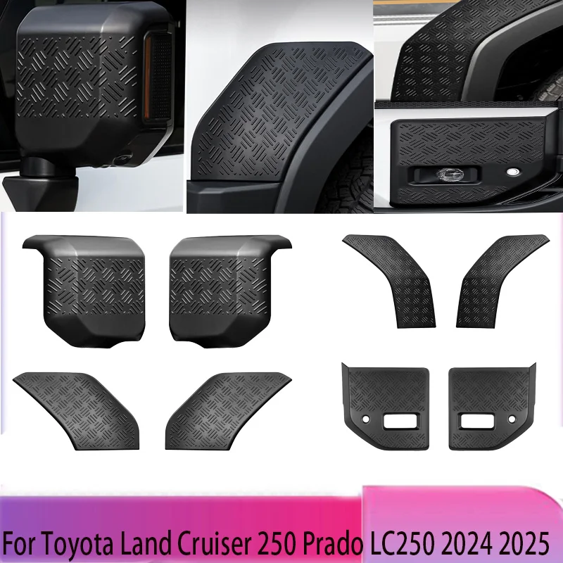 

Для Toyota Prado LC250 2024 2025 ABS черный матовый передний противотуманный фонарь зеркало заднего вида Koshino защитная пластина