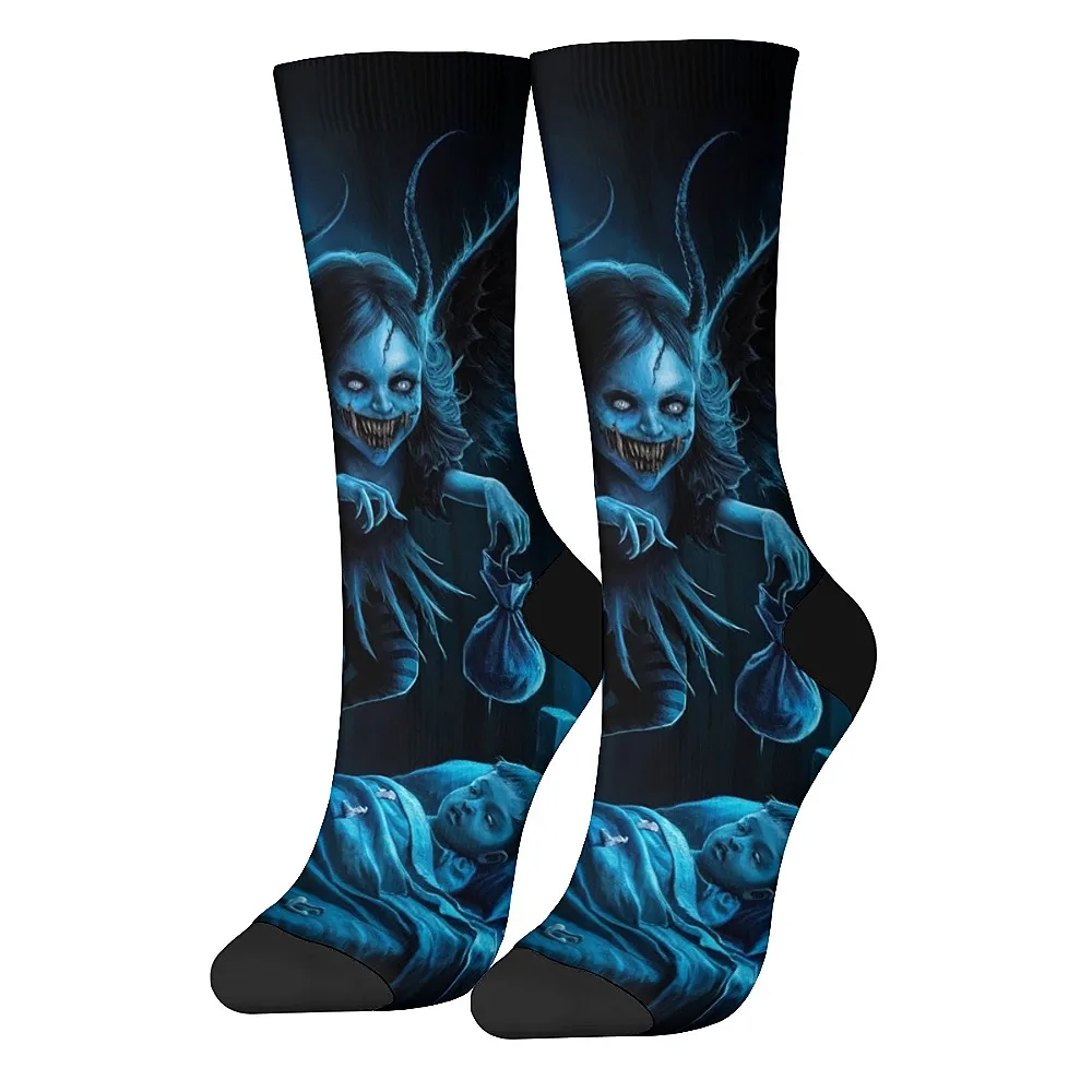 Neuheit Spaß dunkles Horror Thema verrückte Herrensocken Straße Hip-Hop Retro Crew Socken Mode bequeme Kompressionssocken Partygeschenk