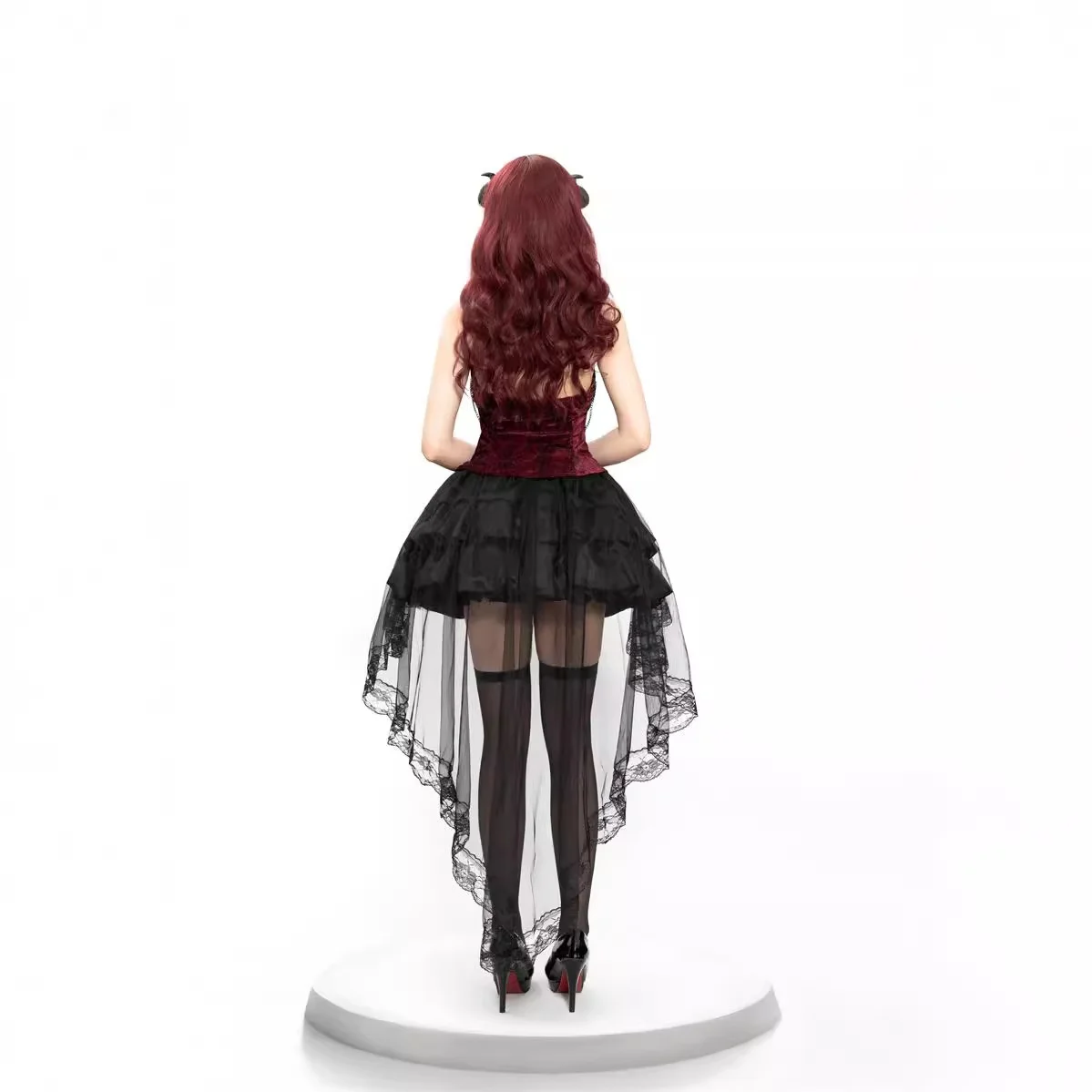 할로윈 신상 뱀파이어 코스프레 공작부인 레이스 드레스 탑 뷔스티에 스커트 무대 공연 의상 여성 민족 무대 의상